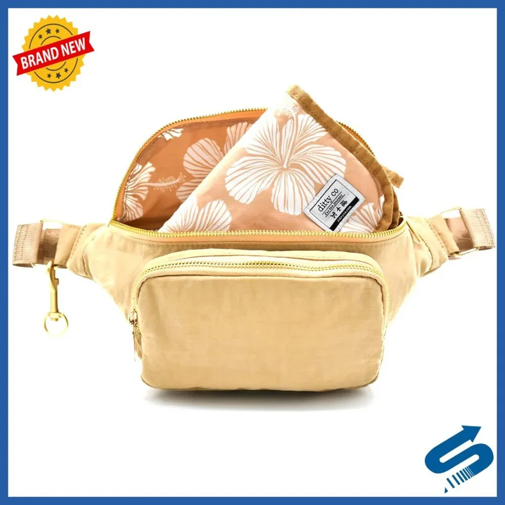 Small Diaper Bag with Changing Pad Crossbody Fanny Pack Nylon